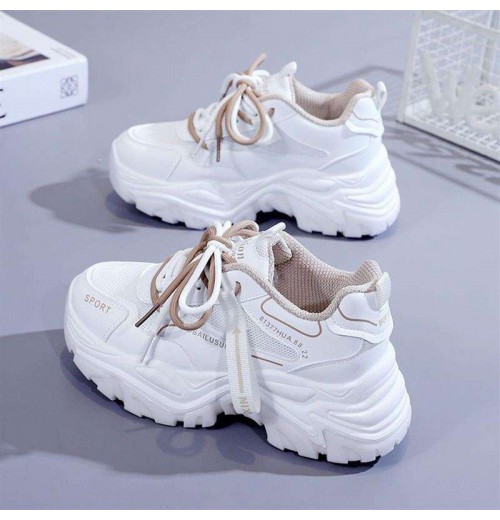 Factory wholesale 2024 autumn and winter new girls thick sole sports single casual shoes women