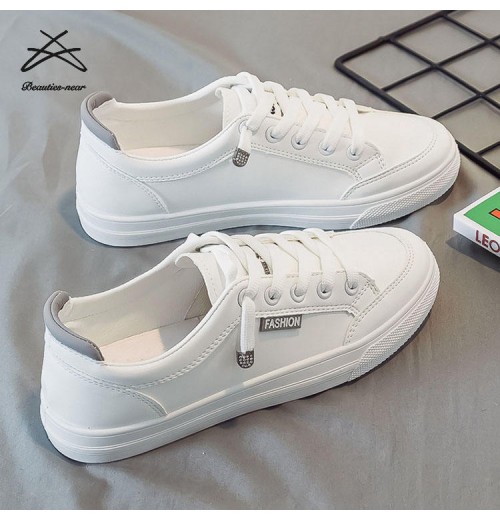 Women classic white school teenager shoes lace up Internal increase casual sport ladies sneaker shoes