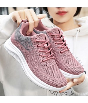 36-41 women's shoes fly woven mesh lightweight breathable mesh shoes wholesale running casual women's shoes