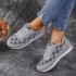 New Design Canvas Trending Versatile Women Casual Shoes Microfiber Leather Sneaker Shoes